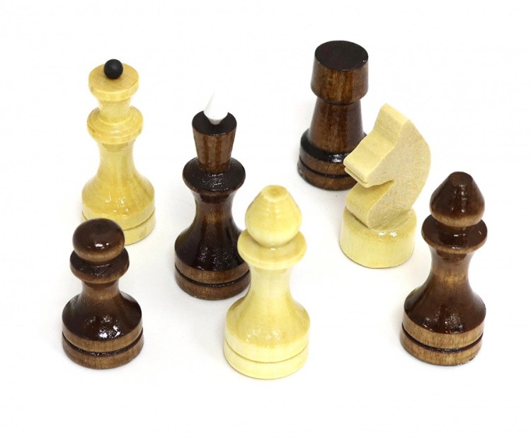 Шахматы обиходные лакированные с доской 29х14,5 см — картинка 3