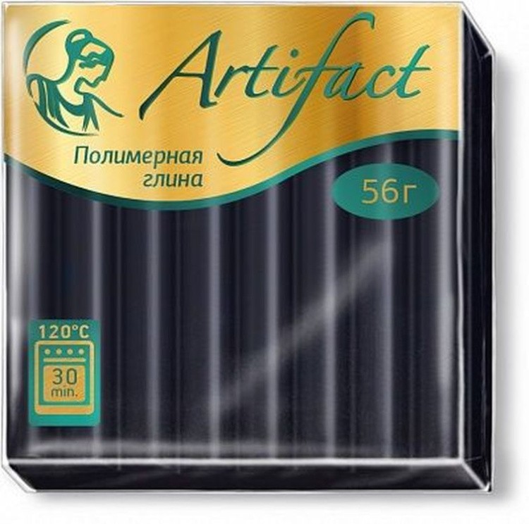 Полимерная глина Артефакт Classic, цвет: 191 черный, 56 г