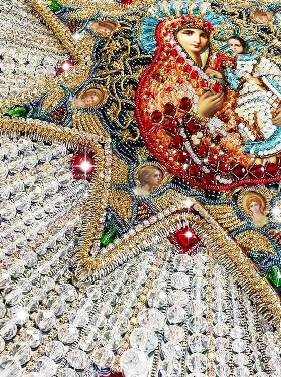 Набор для вышивания хрустальными бусинами «Богородица Избавительница от бед» — картинка 4