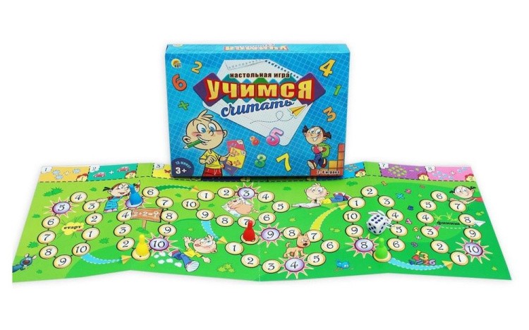 Малый формат. Настольная игра-ходилка «Учимся считать» — картинка 3
