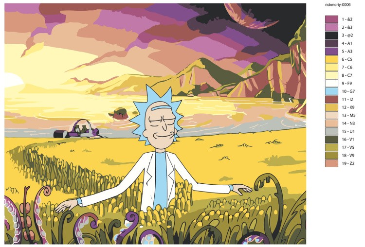 Картина по номерам «Рик и Морти: Рик Санчес» — картинка 2