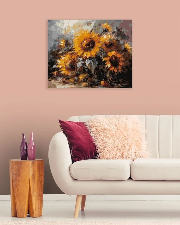 Картина по номерам «Красочный букет подсолнухов» — картинка 3