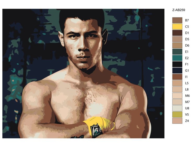 Картина по номерам «Ник Джонас» — картинка 2