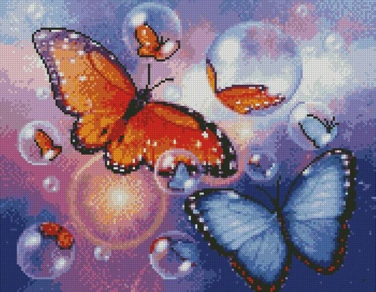 Алмазная вышивка «Бабочки»