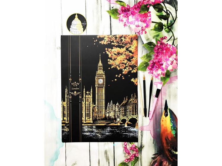 Скретч-картина «London» (цветная) — картинка 3