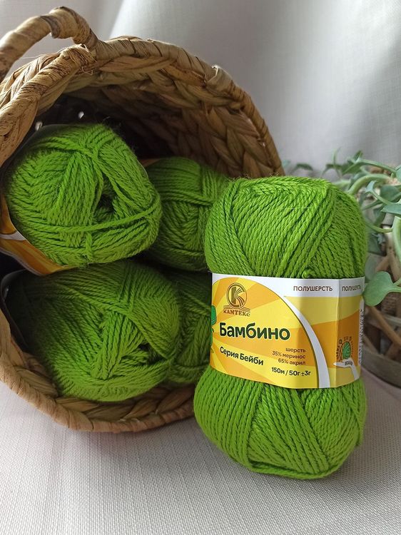Пряжа Камтекс Бамбино (130), липа, 5 шт. по 50 г — картинка 2