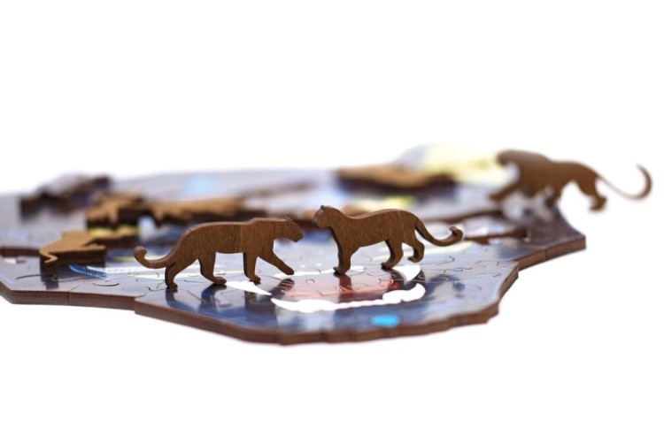 Деревянные фигурные пазлы «Черная Пантера», Eco Wood Art — картинка 4