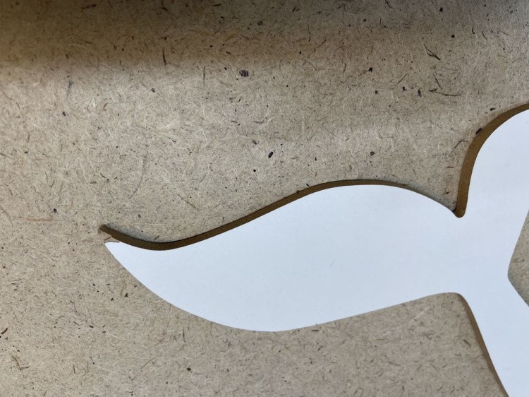 УЦЕНКА. Заготовка Артборд с ламинацией - кит, 60x35 см (небольшой скол на носике и на плавнике) — картинка 4