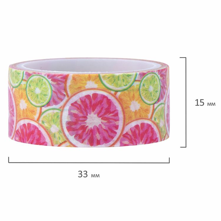 Клейкие WASHI-ленты для декора «Микс №2», 7 цветов, 15 мм х 3 м — картинка 5