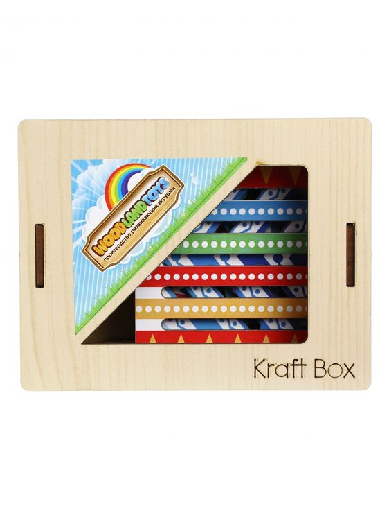 Развивающее пособие из дерева «Линейки-трафареты Веселые узоры» — картинка 6