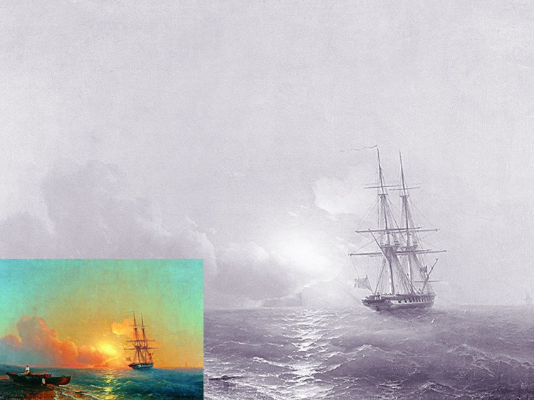 Холст «Рыбаки на берегу моря» Ивана Айвазовского — картинка 2