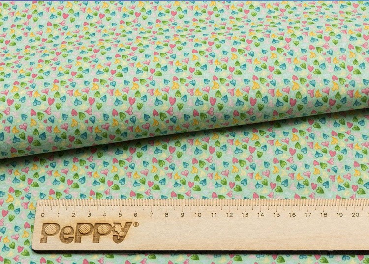 Ткань для пэчворка Нежная История, 146 г/м², 50х55 см, 100% хлопок, цвет: зеленый, принт, Peppy — картинка 2