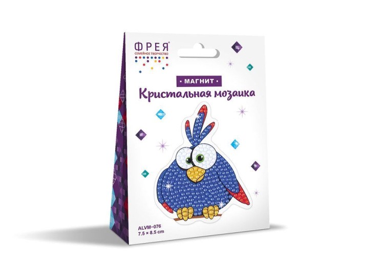 Алмазная вышивка «Магнит. Синяя птичка» — картинка 2