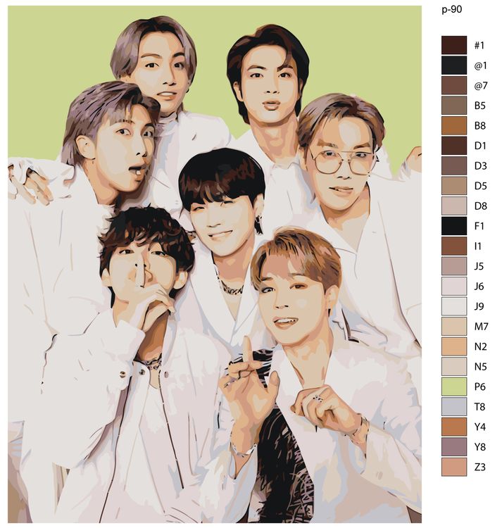 Картина по номерам «BTS» — картинка 2
