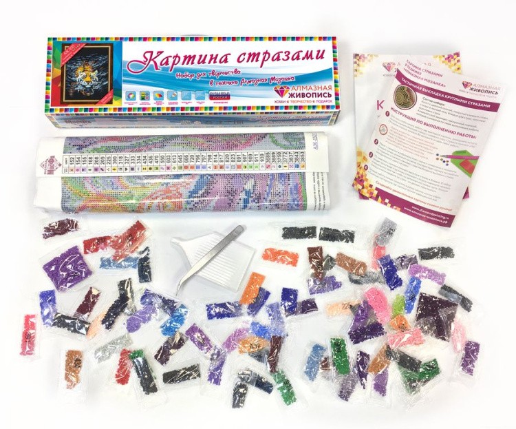 Алмазная вышивка «Плывущий тигр» — картинка 3