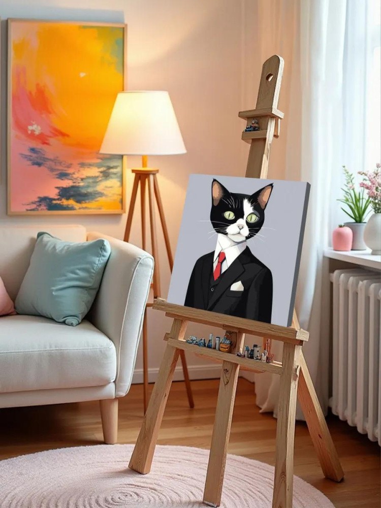 Картина по номерам «Кот в официальном костюме» — картинка 10