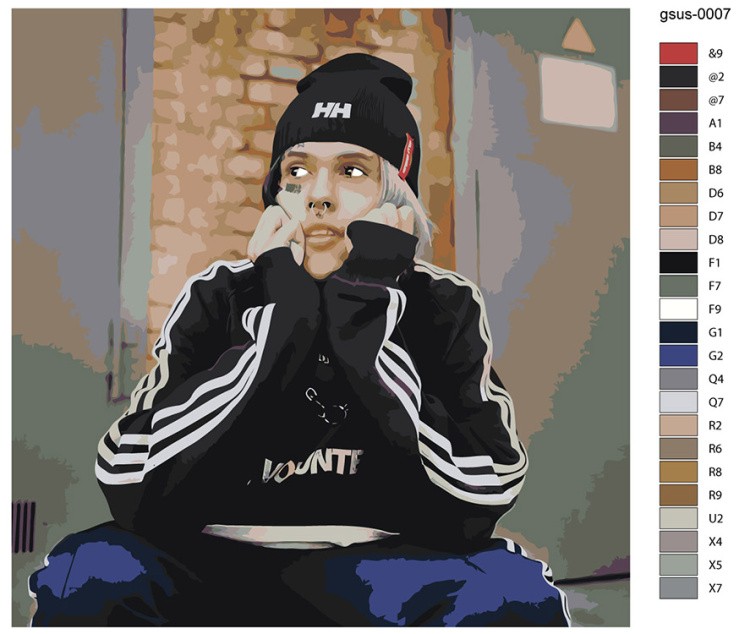 Картина по номерам «Рок и рэп музыкант Джизус DZHIZUS 6» — картинка 2