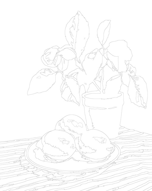 Картина по номерам «Тарелка с лимонами на столе арт 40x50» — картинка 3