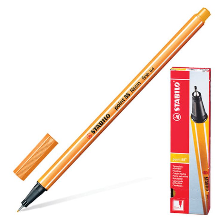 Ручка капиллярная (линер) STABILO «Рoint 88», неоновая оранжевая
