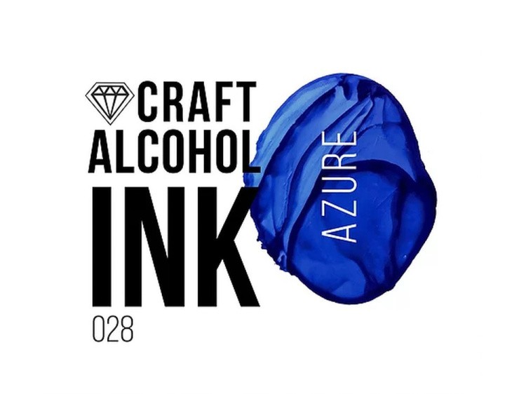 Алкогольные чернила лазурь (Azure) 20 мл, Craft Alcohol INK — картинка 2