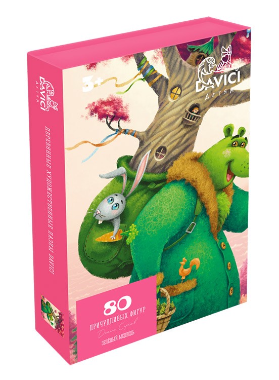 Деревянные пазлы DAVICI «Зеленый медведь» — картинка 8