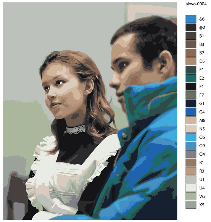 Картина по номерам «Сериал Слово пацана: Марат и Айгуль» — картинка 2