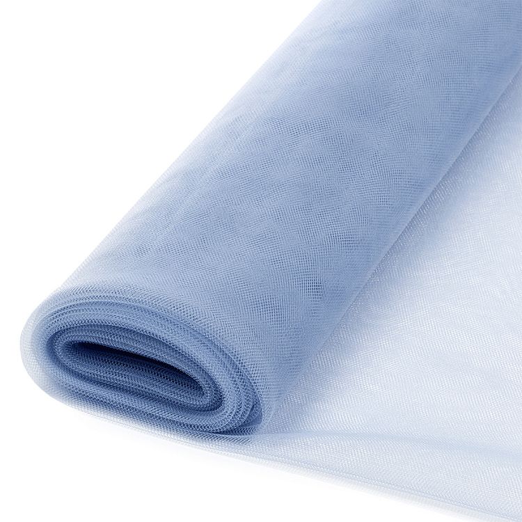 Еврофатин мягкий матовый Hayal Tulle, 5 м, ширина 300 см, 100% полиэстер, цвет: небесно-голубой, Hayal — картинка 4