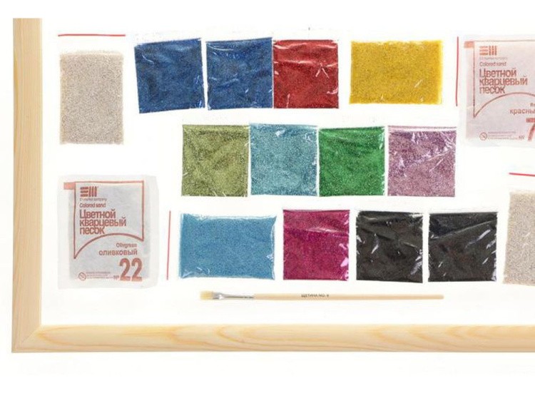 Супер-фреска «Колибри» (картина глянцевым песком и глиттерами) — картинка 4