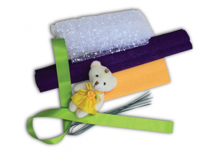 Набор для создания букета с держателями для конфет (7 мишек+5 держателей) — картинка 2