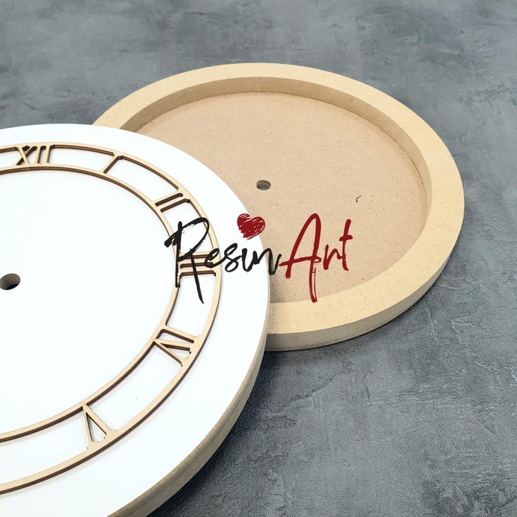 Набор для создания часов на подрамнике 1,6 см (с ламинацией), d 50 см — картинка 2