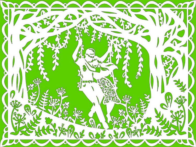 Вытынанка «Качели для двоих» — картинка 3