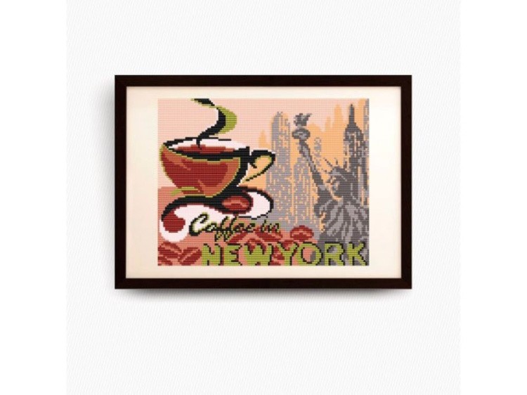Рисунок на ткани «на кофе в Нью-Йорк»