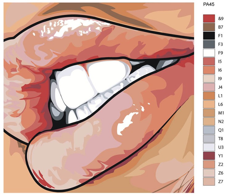 Картина по номерам «Губы» — картинка 2