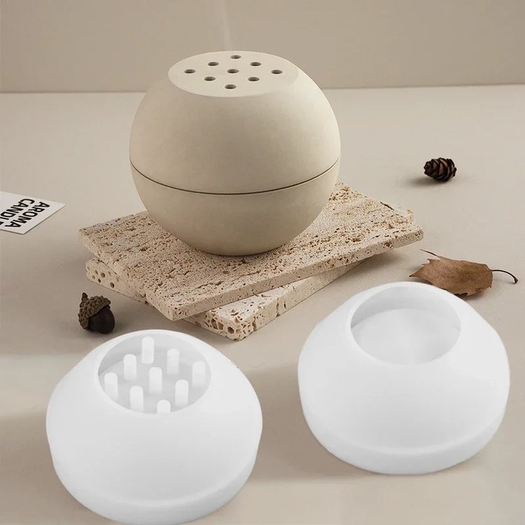 Силиконовый молд - Курильница/подставка под конусные благовония, d10,7см, 1 шт. — картинка 6