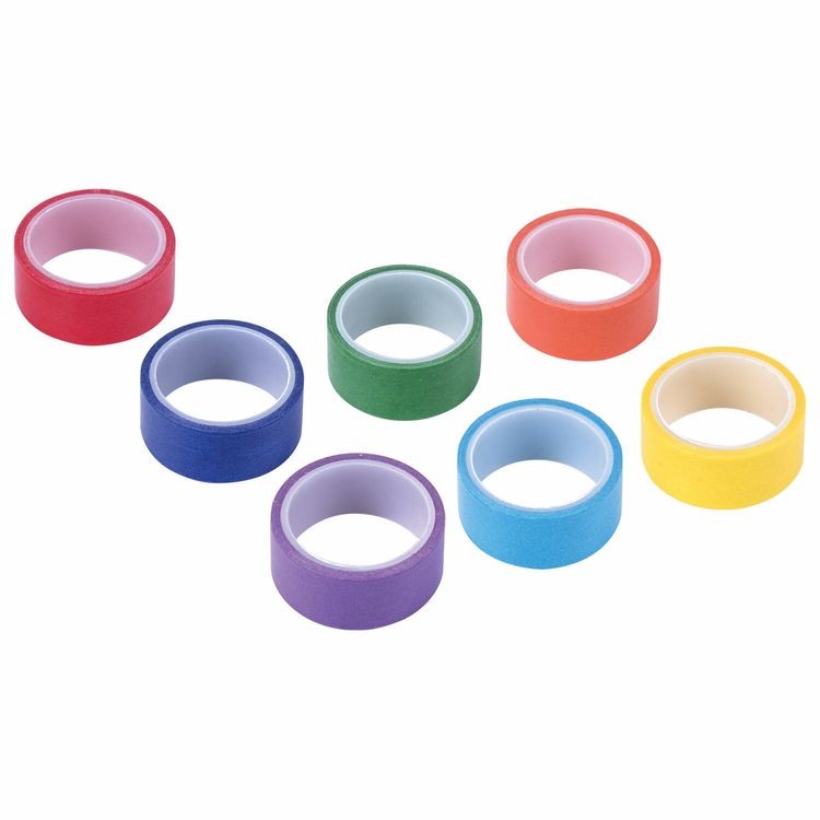 Клейкие WASHI-ленты для декора «Радужные», 7 цветов, 15 мм х 3 м — картинка 3