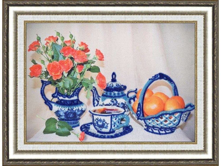 Набор вышивки бисером «Любимая гжель» — картинка 2