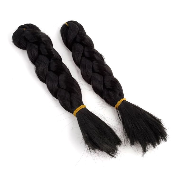 Волосы для кукол «Косички», L-20 см, 2 шт., цвет: черный, Magic 4 Toys