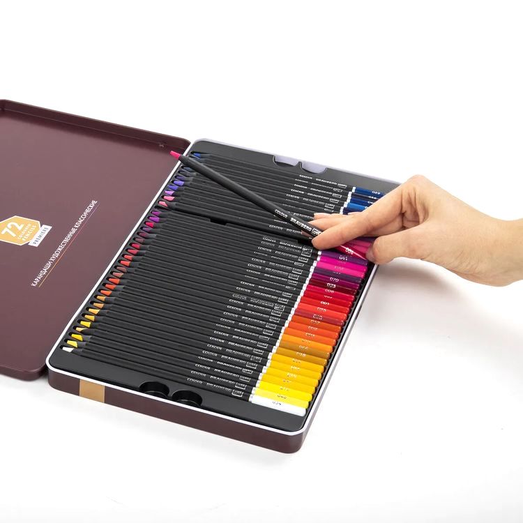 Карандаши цветные художественные BRAUBERG ART PREMIERE, набор 72 цв., 4 мм — картинка 6