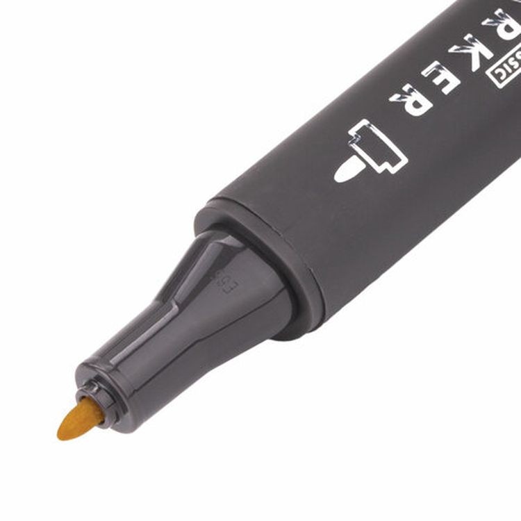 Маркер для скетчинга двусторонний 1 мм - 6 мм BRAUBERG ART CLASSIC, цвет: желтый подсолнух — картинка 4