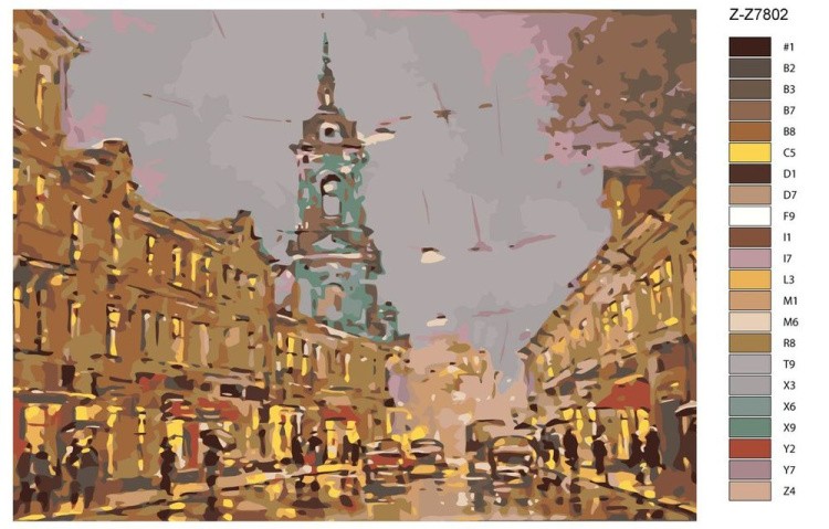 Картина по номерам «Город» — картинка 2