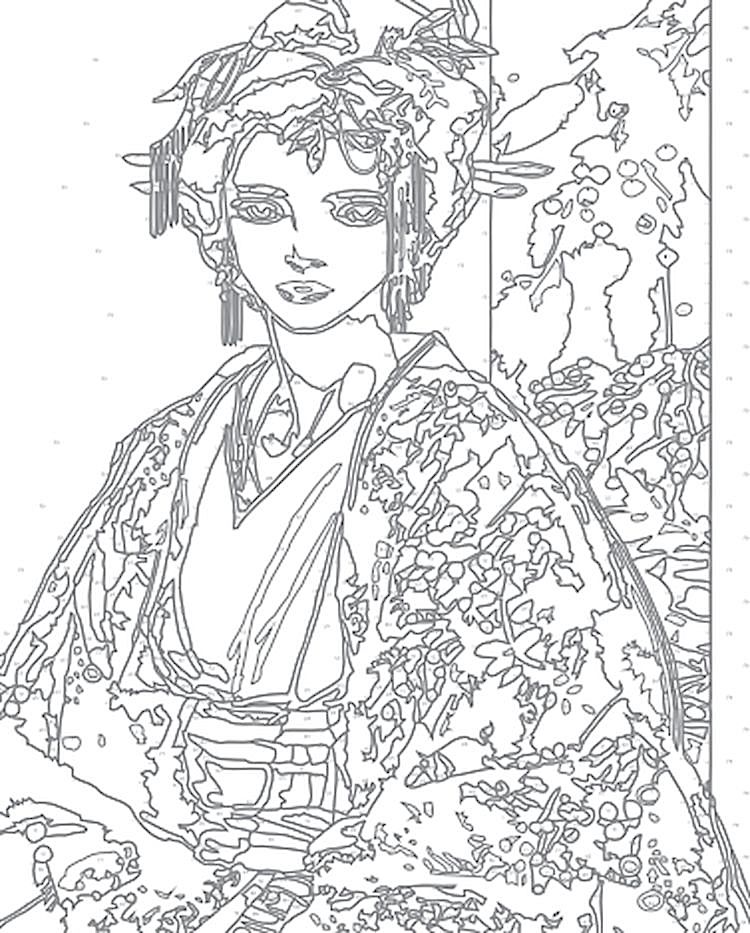 Картина по номерам «Гейша» — картинка 2