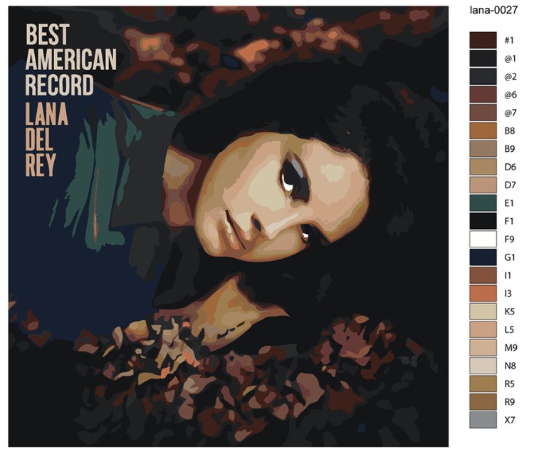 Картина по номерам «Lana Del Rey Лана Дель Рей: обложка» — картинка 2
