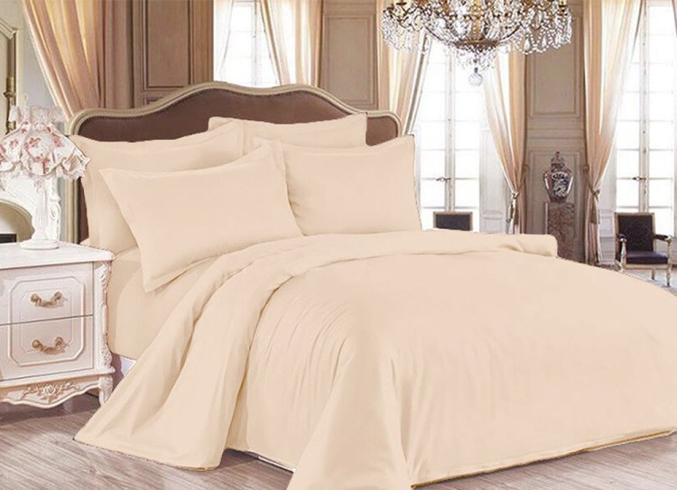 Ткань сатин гл/крашеный, 5 м, ширина 220 см, 120 г/м², 100% хлопок, цвет: нежно-розовый, TBY — картинка 2