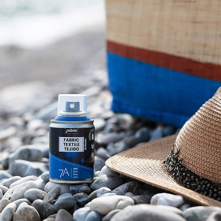 Краска для текстиля 7А Spray (аэрозоль), цвет: синий, 100 мл, Pebeo — картинка 6