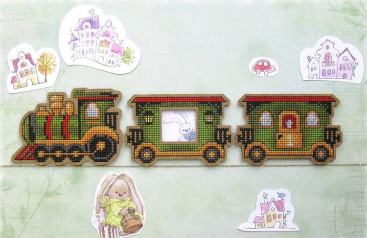 Набор для вышивания игрушки «Рамка Вагончик» — картинка 2