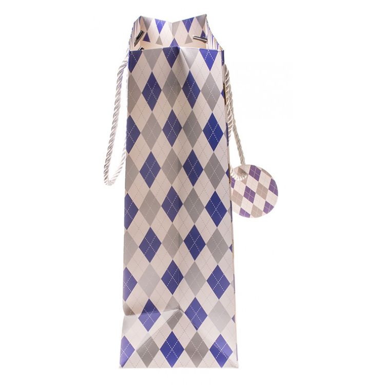 Подарочный пакет «Синие ромбы» — картинка 4