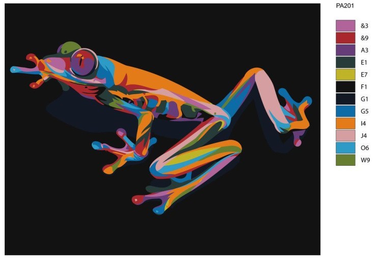 Картина по номерам «Радужная лягушка» — картинка 2