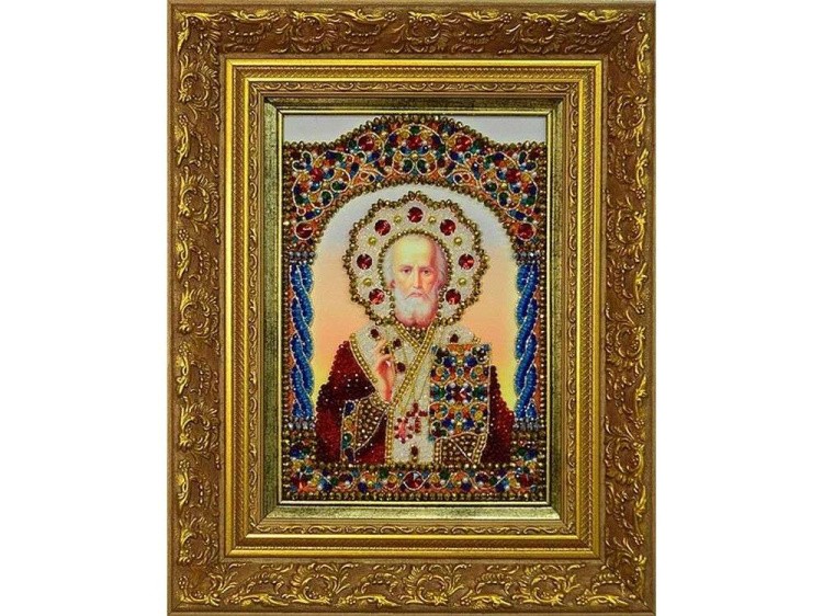 Набор вышивки хрустальными камнями «Святой Николай Чудотворец» — картинка 2