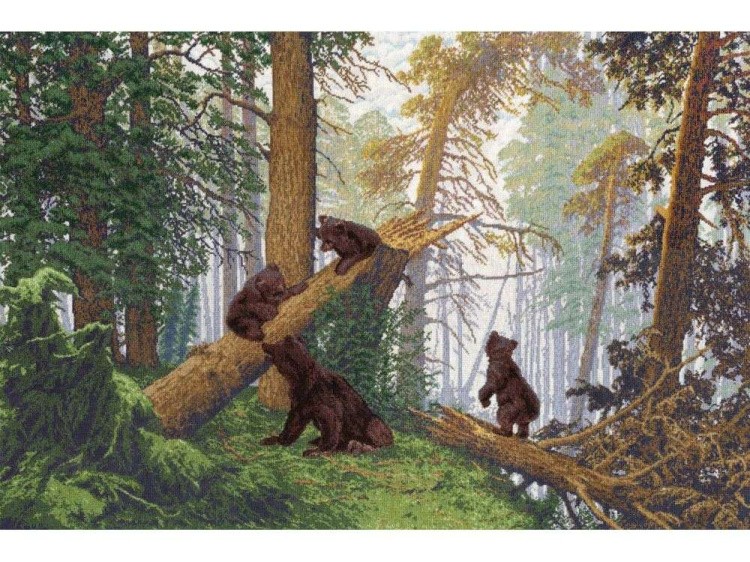 Набор для вышивания «Утро в сосновом лесу» Ивана Шишкина