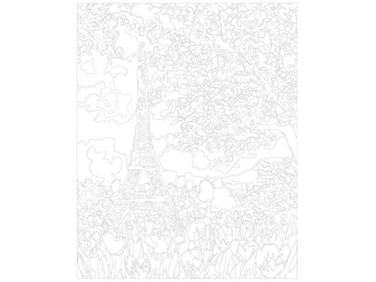 Картина по номерам «Цветущий Париж» — картинка 3
